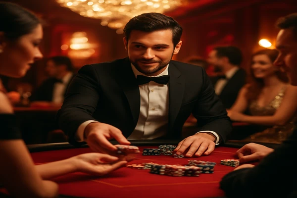 আলো ঝলমলে গেমিং পরিবেশে bd55-এর একজন আত্মবিশ্বাসী সাপোর্ট প্রতিনিধি ব্যবহারকারীদের bd55 অ্যাকাউন্টে নিরাপদে প্রবেশের আমন্ত্রণ জানাচ্ছেন।